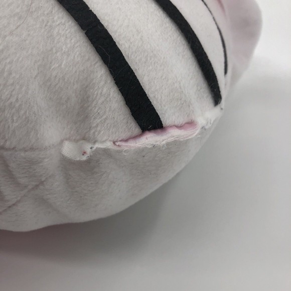 Hello Kitty Pillow Plush Winking Face Head Shape Zipper Pocket Pink Bow 13" FLAW - Picture 6 of 13